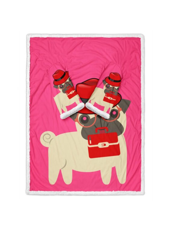 My pug is My Valentine Sleeve Blankets