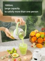 Portable Blender, Personal Blender for Smoothies and Shakes, Cordless, 33 BPA Sniffer Container, 18000RPM Motor, Leak-proof Lid with Straw Spout, USB-C Rechargeable, Easy-Clean Parts (Green)