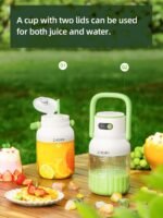 Portable Blender, Personal Blender for Smoothies and Shakes, Cordless, 33 BPA Sniffer Container, 18000RPM Motor, Leak-proof Lid with Straw Spout, USB-C Rechargeable, Easy-Clean Parts (Green)