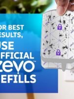 Zevo 4 Flying Insect Traps & 4 Cartridges - Plug In Fly Trap & Indoor Bug Catcher for Gnats, House & Fruit Flies - Mess-Free - Use in Any Room - Uses Blue & UV Light (4 Plug In Devices & 4 Cartridges)