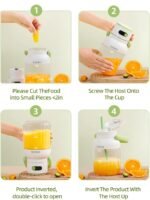 Portable Blender, Personal Blender for Smoothies and Shakes, Cordless, 33 BPA Sniffer Container, 18000RPM Motor, Leak-proof Lid with Straw Spout, USB-C Rechargeable, Easy-Clean Parts (Green)