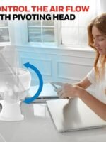 Honeywell TurboForce Air Circulator, Small Tabletop Fan, Quiet Personal Fan for Home or Office, 3 Speeds, 90 Degree Pivoting Head, White, HT-904