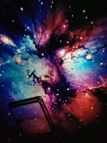 Galaxy Projector, 2-in-1 Starry Sky Projector & Night Light, 360° Adjustable LED Space Galaxy Lamp, Milky Way Mood Lighting, HD Image Star Projectors for Bedroom Hallway Ceiling Decor (12Pcs) photo review