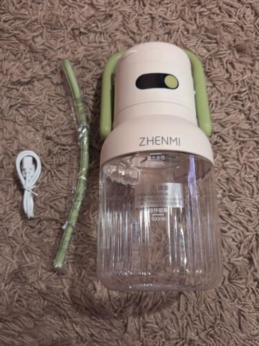Portable Blender, Personal Blender for Smoothies and Shakes, Cordless, 33 BPA Sniffer Container, 18000RPM Motor, Leak-proof Lid with Straw Spout, USB-C Rechargeable, Easy-Clean Parts (Green) photo review