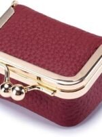 Artificial Leather Mini Jewelry Box, Mini Jewelry Organizer for Women, Red