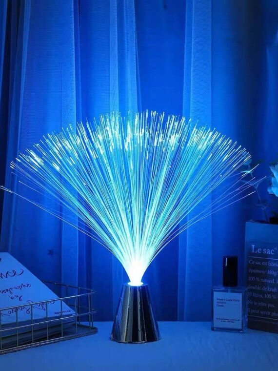 LED starry sky fiber optic light, colorful automatic color-changing starry night light, ambient flower lamp, bedside bedroom table lamp