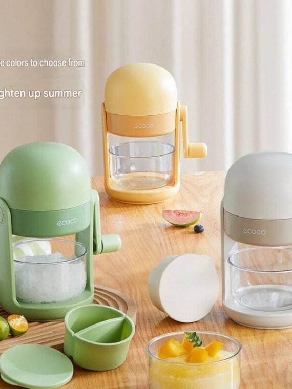 Manual Ice Shaver Machine, Hand Crank Ice Crusher for Home, Portable Snow Cone Maker, Shaved Ice & Slush Maker, No Electricity Required, Compact Ice Crushing Machine for Kitchen and Street Vendors