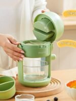 Manual Ice Shaver Machine, Hand Crank Ice Crusher for Home, Portable Snow Cone Maker, Shaved Ice & Slush Maker, No Electricity Required, Compact Ice Crushing Machine for Kitchen and Street Vendors