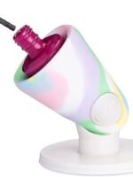 tweexy Hinge Untippable Nail Polish Bottle Holder | Anti-Spill Nail Polish Holder Stand, Tilted, Smartgrip Airlock Suction | Fingernail Painting, Nail Art Tools | Nail Polish Accessories (Unicorn)