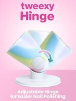 tweexy Hinge Untippable Nail Polish Bottle Holder | Anti-Spill Nail Polish Holder Stand, Tilted, Smartgrip Airlock Suction | Fingernail Painting, Nail Art Tools | Nail Polish Accessories (Unicorn)