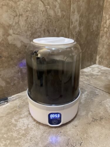 Upgraded 1.5L Mini Portable Underwear Washing Machine – Rechargeable, Deep-Cleaning Washer for Small Garments; Suitable for Apartments, Dorms, RVs, Travel, and Hotels (White) photo review