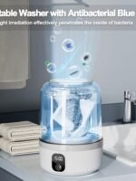 Upgraded 1.5L Mini Portable Underwear Washing Machine – Rechargeable, Deep-Cleaning Washer for Small Garments; Suitable for Apartments, Dorms, RVs, Travel, and Hotels (White)