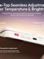 Ulanzi GL01 Magnetic Selfie Light – Dual LED Fill Light for Top/Bottom of Phone, Retractable Arm, Dimmable (2500K-6500K), Portable Vlog Light; Compatible with iPhone 17 Pro and smaller models (Not compatible with Pro Max) – White