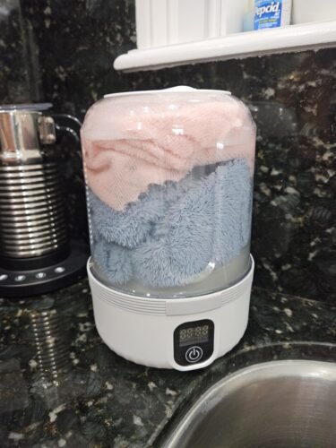 Upgraded 1.5L Mini Portable Underwear Washing Machine – Rechargeable, Deep-Cleaning Washer for Small Garments; Suitable for Apartments, Dorms, RVs, Travel, and Hotels (White) photo review