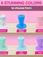 tweexy Hinge Untippable Nail Polish Bottle Holder | Anti-Spill Nail Polish Holder Stand, Tilted, Smartgrip Airlock Suction | Fingernail Painting, Nail Art Tools | Nail Polish Accessories (Unicorn)