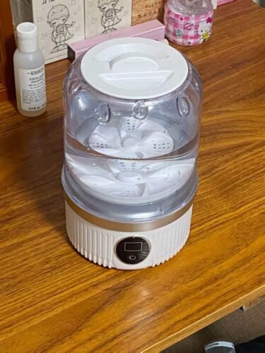 Upgraded 1.5L Mini Portable Underwear Washing Machine – Rechargeable, Deep-Cleaning Washer for Small Garments; Suitable for Apartments, Dorms, RVs, Travel, and Hotels (White) photo review