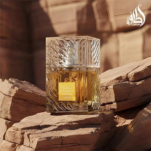 Lattafa Khamrah Qahwa -Vanilla, warm spice, cinnamon, sweet – Long-lasting Eau de Toilette, unisex, 3.4 oz / 100 ml.